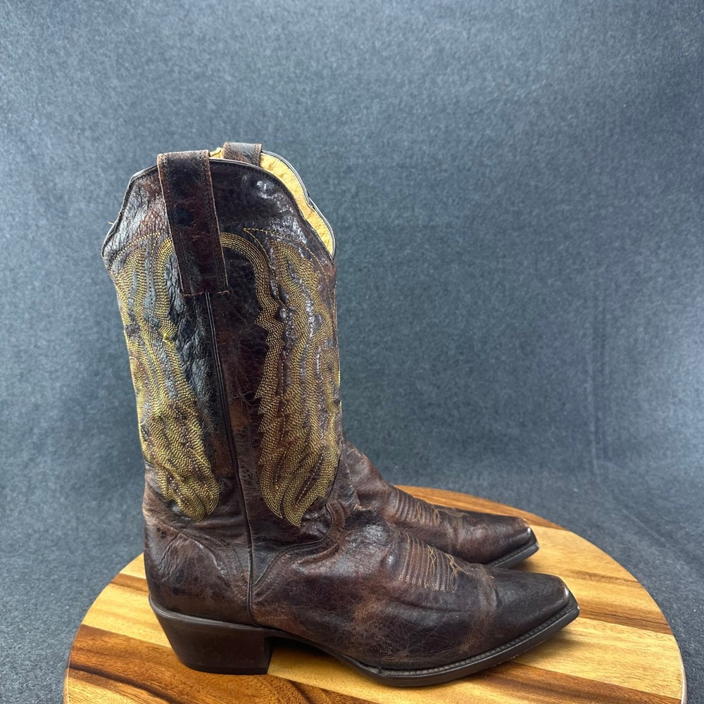 JB Dillon Mens Size 9.5D Cowboy Western Boots JBM2306 Brown Goat Leather